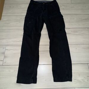 Levi's XX Cargo Taper black pants in a tapered fit, sized W28 L37